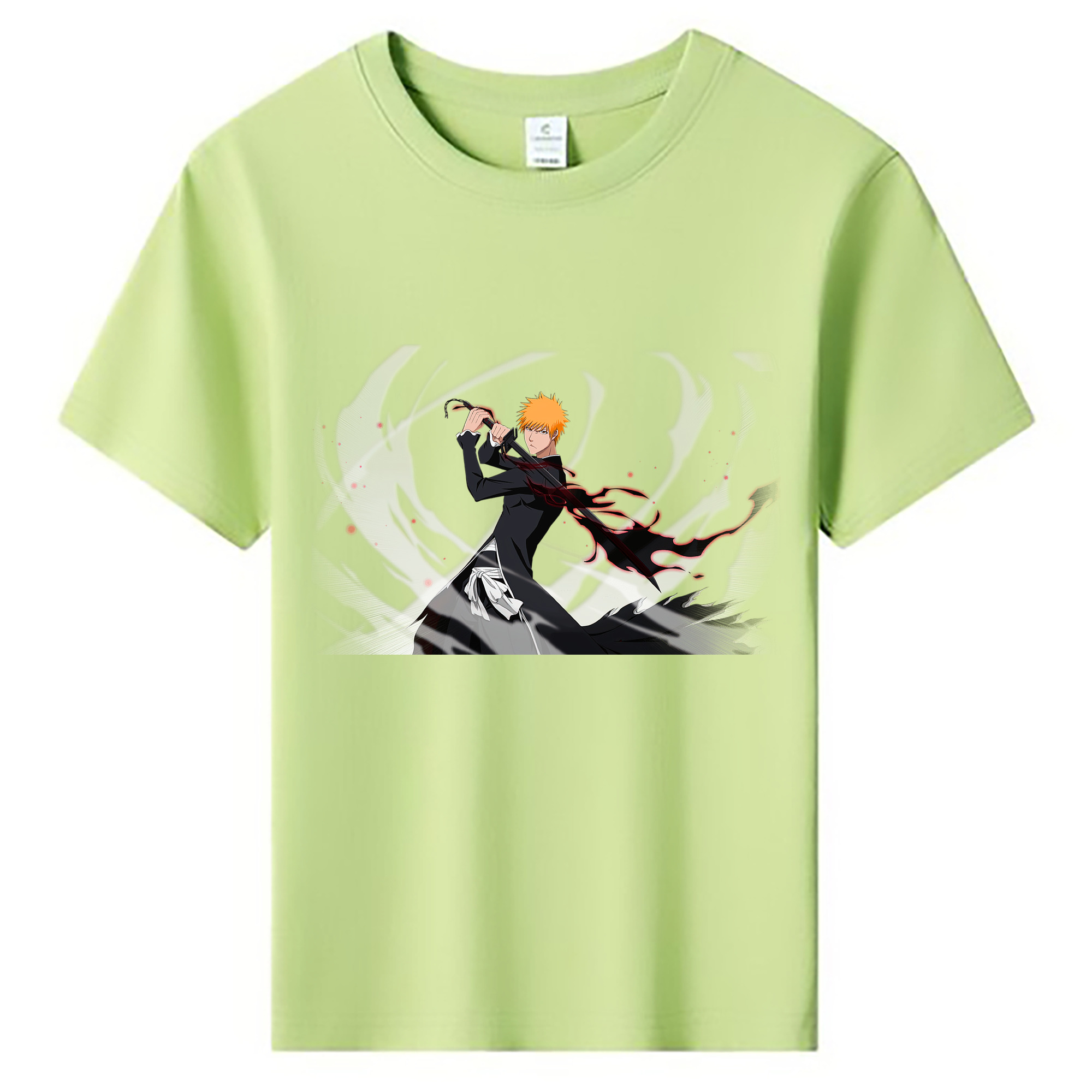（画像用） ブリーチ 黒崎一護（くろさき いちご）BLEACH Kurosaki Ichigo 綿100％キッズTシャツ（フロントプリント）